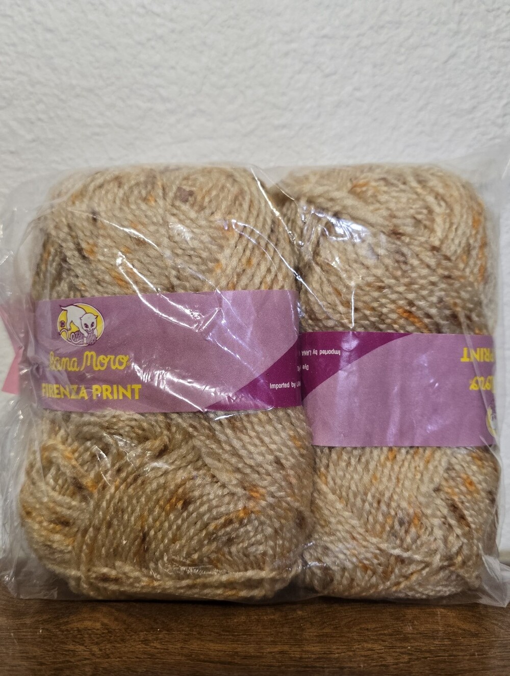 New Lana Moro Firenza Print Yarn - Lot of 2 Skeins - Color 601 Dye Lot 640A